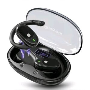 3-in-1 AI Translation Earbuds Headphones Translator Device Charging Case (Black)